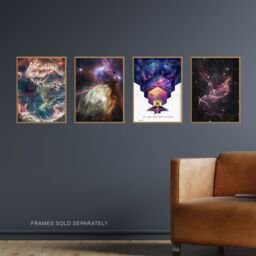 Artery8 Pack of 4 NASA James Webb Space Telescope Images Rho Ophiuchi Cassiopeia A SMC Galaxy Star Formation Unframed Wall Art Living Room Prints Set - thumbnail 2