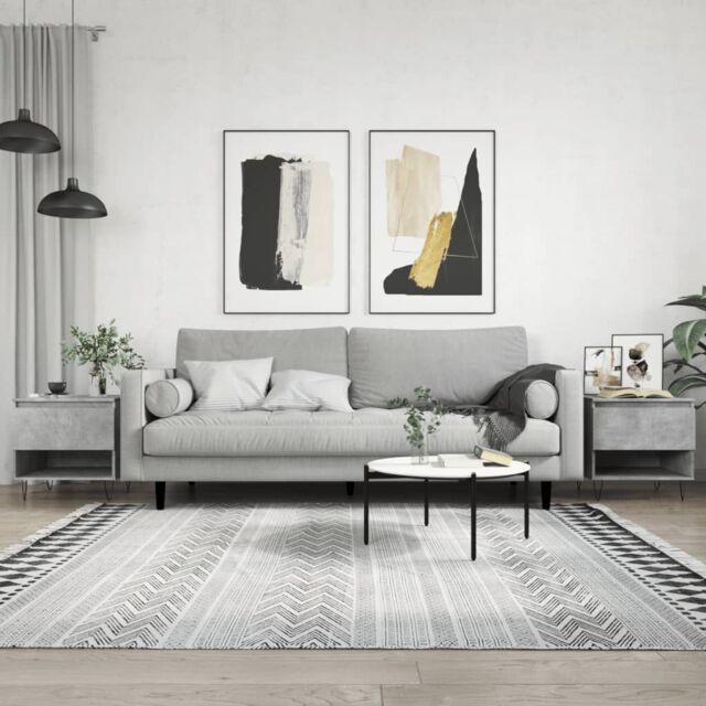 Berkfield Home Coffee Tables 2 pcs Concrete Grey 50x46x50 cm Engineered Wood - Size: 50 x 46 x 50 cm - image 1