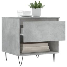 Berkfield Home Coffee Tables 2 pcs Concrete Grey 50x46x50 cm Engineered Wood - Size: 50 x 46 x 50 cm - thumbnail 4