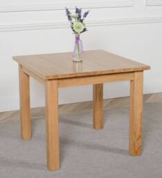 Thats Furniture Oslo 90cm Small Square Dining Table in Light Oak - thumbnail 1