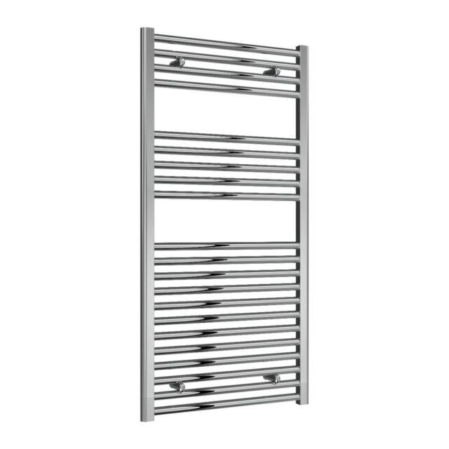 Bathroom Kingdom Diva Chrome Straight Heated Towel Rail 1200x600 in Silver - image 1