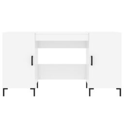 Berkfield Home Desk High Gloss White 140x50x75 cm Engineered Wood - Size: 140 x 50 x 75 cm - thumbnail 6