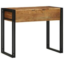 Berkfield Home Dressing Table 90x50x75 cm Solid Wood Acacia in Brown - Size: 90 x 50 x 75 cm - thumbnail 7