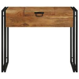 Berkfield Home Dressing Table 90x50x75 cm Solid Wood Acacia in Brown - Size: 90 x 50 x 75 cm - thumbnail 5