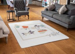 Benjamin Tate Design Life & Flowers Designer Rug in Natural - Size: Large - thumbnail 2