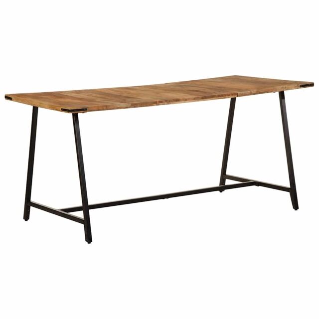Berkfield Home Dining Table 160x80x75 cm Solid Wood Mango in Brown - Size: 160 x 80 x 75 cm - image 1