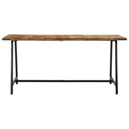 Berkfield Home Dining Table 160x80x75 cm Solid Wood Mango in Brown - Size: 160 x 80 x 75 cm - thumbnail 2