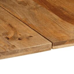Berkfield Home Dining Table 160x80x75 cm Solid Wood Mango in Brown - Size: 160 x 80 x 75 cm - thumbnail 6