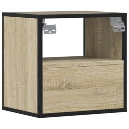 Berkfield Home Wall-mounted Bedside Cabinets 2 pcs Sonoma Oak 40x31x39.5 cm in Brown - thumbnail 8
