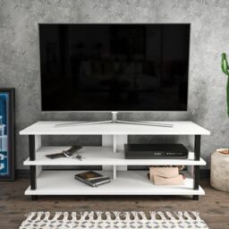 Decorotika Pueblo TV Unit for TV's up to 55 inches in Light Grey - thumbnail 1
