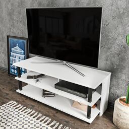 Decorotika Pueblo TV Unit for TV's up to 55 inches in Light Grey - thumbnail 3