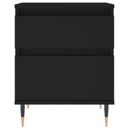 Berkfield Home Modern Bedside Cabinet Black 40x35x50 cm Engineered Wood - Size: 40 x 35 x 50 cm - thumbnail 5
