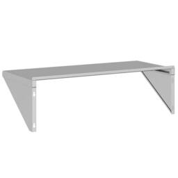 Berkfield Home Wall Shelf 100x45x31 cm Silver Stainless Steel - Size: 100 x 45 x 31 cm - thumbnail 7