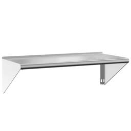Berkfield Home Wall Shelf 100x45x31 cm Silver Stainless Steel - Size: 100 x 45 x 31 cm - thumbnail 3