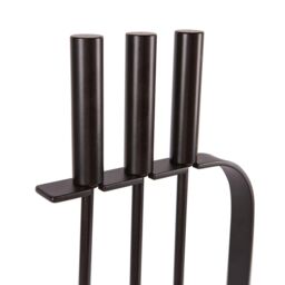 Hammer and Tongs 4pc Goodwood Fireside Companion Set Black - thumbnail 5