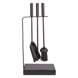 Hammer and Tongs 4pc Goodwood Fireside Companion Set Black - thumbnail 1