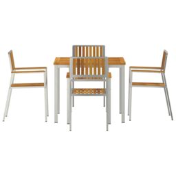Berkfield Home 5 Piece Garden Dining Set Solid Wood Acacia in Brown - thumbnail 7