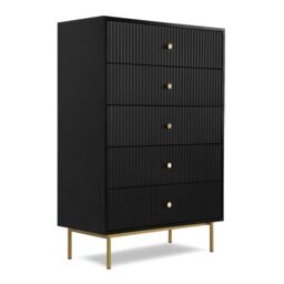 Home Garden Direct Devon - Large Chest of Drawers - Black - thumbnail 4