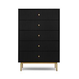 Home Garden Direct Devon - Large Chest of Drawers - Black - thumbnail 2