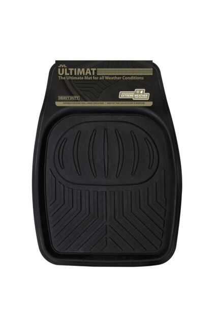JVL Ultimat Single Car Mat Tray - Set of 2 in Black - Size: 45 cm x 70 cm - image 1