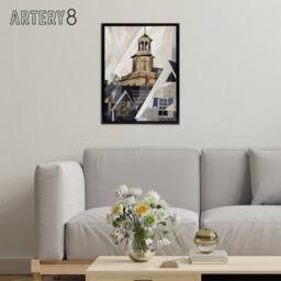 "Artery8 After Sir Christopher Wren Charles Demuth Framed Canvas Wall Art Print - Size: W24"" x H32""" - thumbnail 3