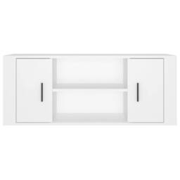 Berkfield Home TV Cabinet White 100x35x40 cm Engineered Wood - Size: 100 x 35 x 40 cm - thumbnail 5