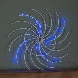 Samuel Alexander 50cm Light up Christmas Catherine Wheel with 96 Blue & White LEDs - thumbnail 7