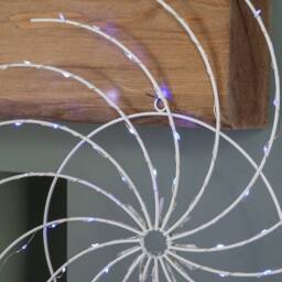 Samuel Alexander 50cm Light up Christmas Catherine Wheel with 96 Blue & White LEDs - thumbnail 4