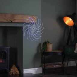 Samuel Alexander 50cm Light up Christmas Catherine Wheel with 96 Blue & White LEDs - thumbnail 5