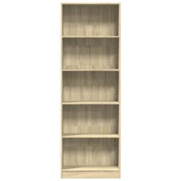 Berkfield Home Bookcase Sonoma Oak 60x24x176 cm Engineered Wood in Brown - Size: 60 x 24 x 176 cm - thumbnail 4