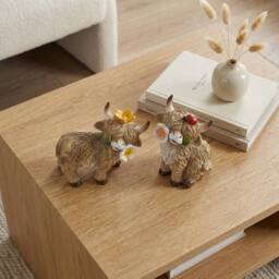 Garden Greatness Duo Highland Cow Floral Ornament Set - Size: 2 Pack - thumbnail 2