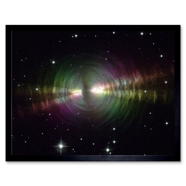 Artery8 Wall Art Print Hubble Space Astronomy Rainbow Image Of The Egg Nebula Light Ripples Reflecting On The Dying Star's Dust Shells Art Framed - image 1