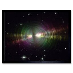 Artery8 Wall Art Print Hubble Space Astronomy Rainbow Image Of The Egg Nebula Light Ripples Reflecting On The Dying Star's Dust Shells Art Framed - thumbnail 1