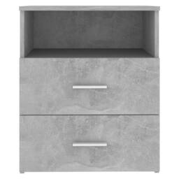 Berkfield Home Modern Bed Cabinets 2 pcs Concrete Grey 50x32x60cm - Size: 50 x 32 x 60 cm - thumbnail 7