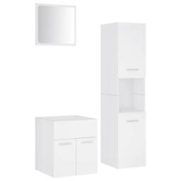 Berkfield Home Stylish Bathroom Furniture Set White Engineered Wood - thumbnail 3
