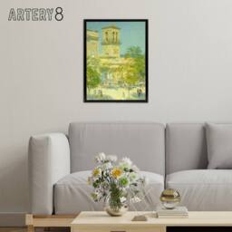 "Artery8 Street of the Great Captain Cityscape Hassam Framed Canvas Wall Art - Size: W18"" x H24""" - thumbnail 3