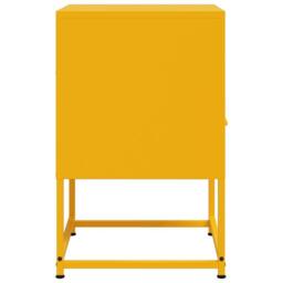 Berkfield Home Bedside Cabinets 2 pcs Mustard Yellow 36x39x60.5 cm Steel - thumbnail 7