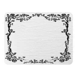 Benjamin Tate Design Rose & Vine Silhouette Blanket in Natural - Size: 120 cm x 150 cm - thumbnail 1