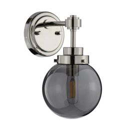 Loops Wall Light Sconce Highly Polished Nickel Finish LED E14 8W LED Bulb in Metallics - thumbnail 2