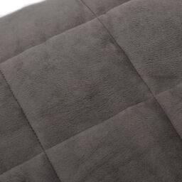 Berkfield Home Weighted Blanket Grey 220x235 cm King 11 kg Fabric - thumbnail 4