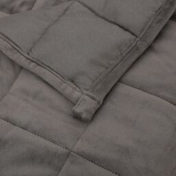 Berkfield Home Weighted Blanket Grey 220x235 cm King 11 kg Fabric - thumbnail 5