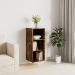 Berkfield Home Sideboard Smoked Oak 34.5x32.5x90 cm Engineered Wood in Brown - thumbnail 2
