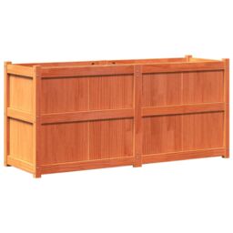 Berkfield Home Garden Planter Wax Brown 150x50x70 cm Solid Wood Pine - Size: 150 x 50 x 70 cm - thumbnail 2