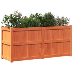 Berkfield Home Garden Planter Wax Brown 150x50x70 cm Solid Wood Pine - Size: 150 x 50 x 70 cm - thumbnail 4