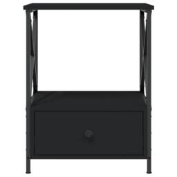 Berkfield Home Bedside Tables 2 pcs Black 50x41x65 cm Engineered Wood - Size: 50 x 41 x 65 cm - thumbnail 6