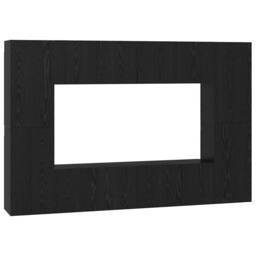 Berkfield Home TV Cabinet 8 pcs Black oak 181 x 30 x 120 cm Engineered wood