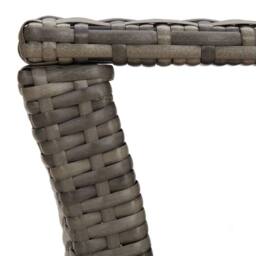 Berkfield Home Coffee Table Grey 100x50x40 cm Poly Rattan - Size: 100 x 50 x 40 cm - thumbnail 5