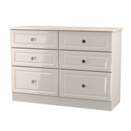 Ready Assembled 2 U Stratford 6 Drawer Wide Chest (Ready Assembled) in Taupe - thumbnail 4