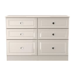 Ready Assembled 2 U Stratford 6 Drawer Wide Chest (Ready Assembled) in Taupe - thumbnail 2