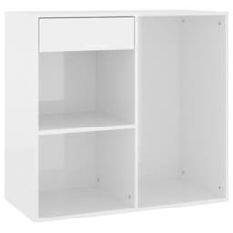 Berkfield Home Cosmetic Cabinet High Gloss White 80x40x75 cm Engineered Wood - Size: 80 x 40 x 75 cm - thumbnail 3